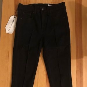 Rag&Bone Manson high rise ankle skinny black jean